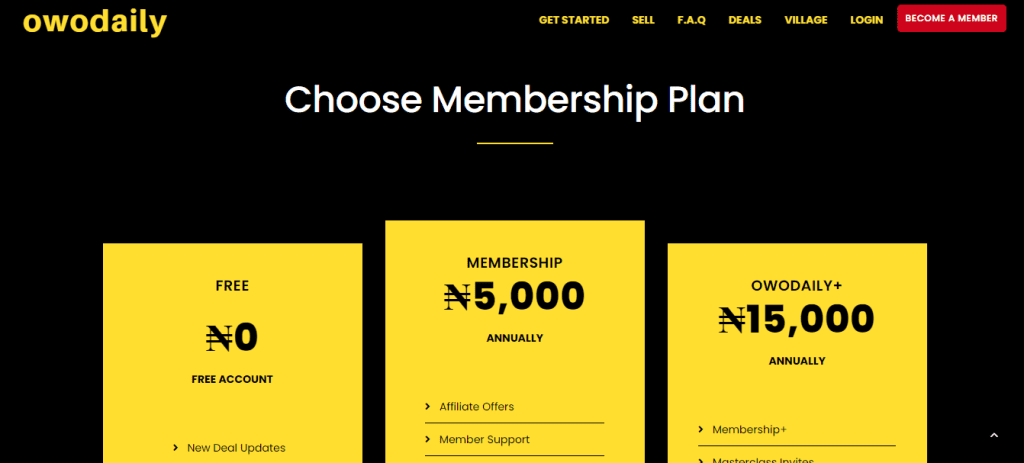 owodaily registration fee | Membership Plan